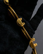 "LOEWE" Gold metal dome motif bracelet