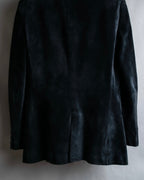 "GUCCI" Stitch design suede tailored jacket