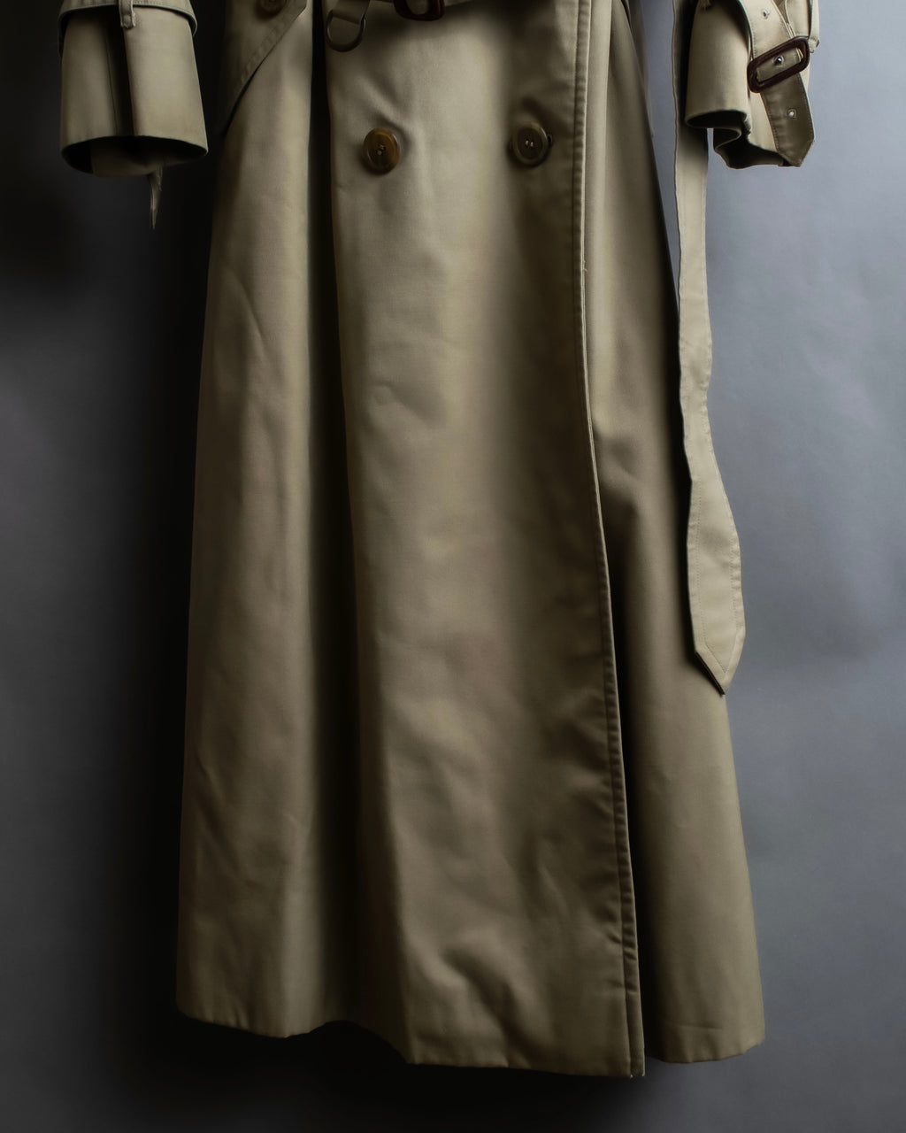 "BURBERRYS" Military detail long trench coat