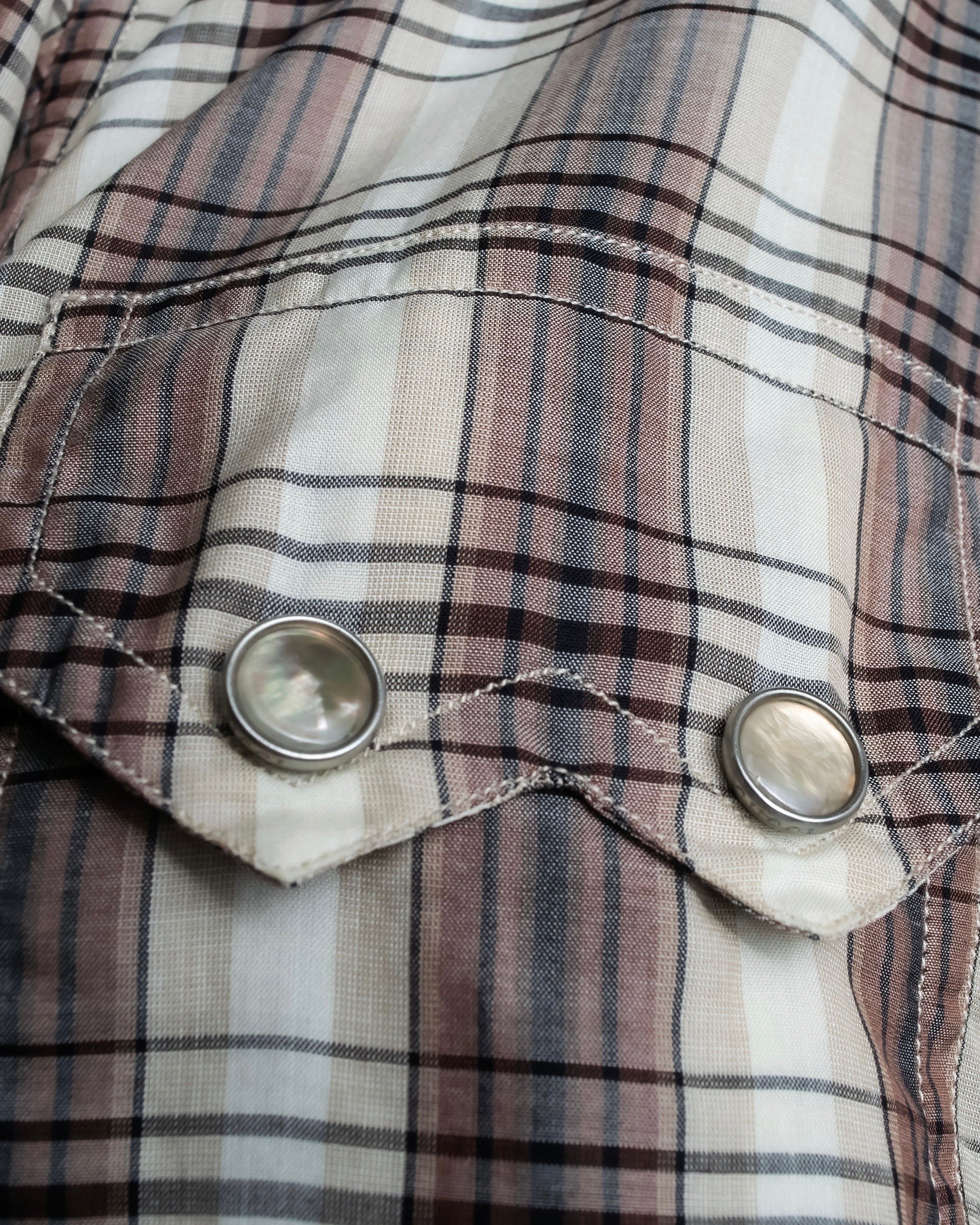 "GUCCI" Floral and checkered western shirt