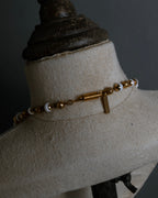 "BALENCIAGA" Leaf motif bijou santoire necklace