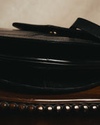 “Yves Saint Laurent” 80’s-90’s Brogue-detailed sculptural leather shoulder bag