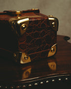 –SPECIAL– "GABBRIELLI FIRENZE" 70's-80's Sculptural structured leather handbag