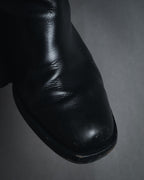 "CHANEL" 2006-12 Double-buckle leather engineer boots