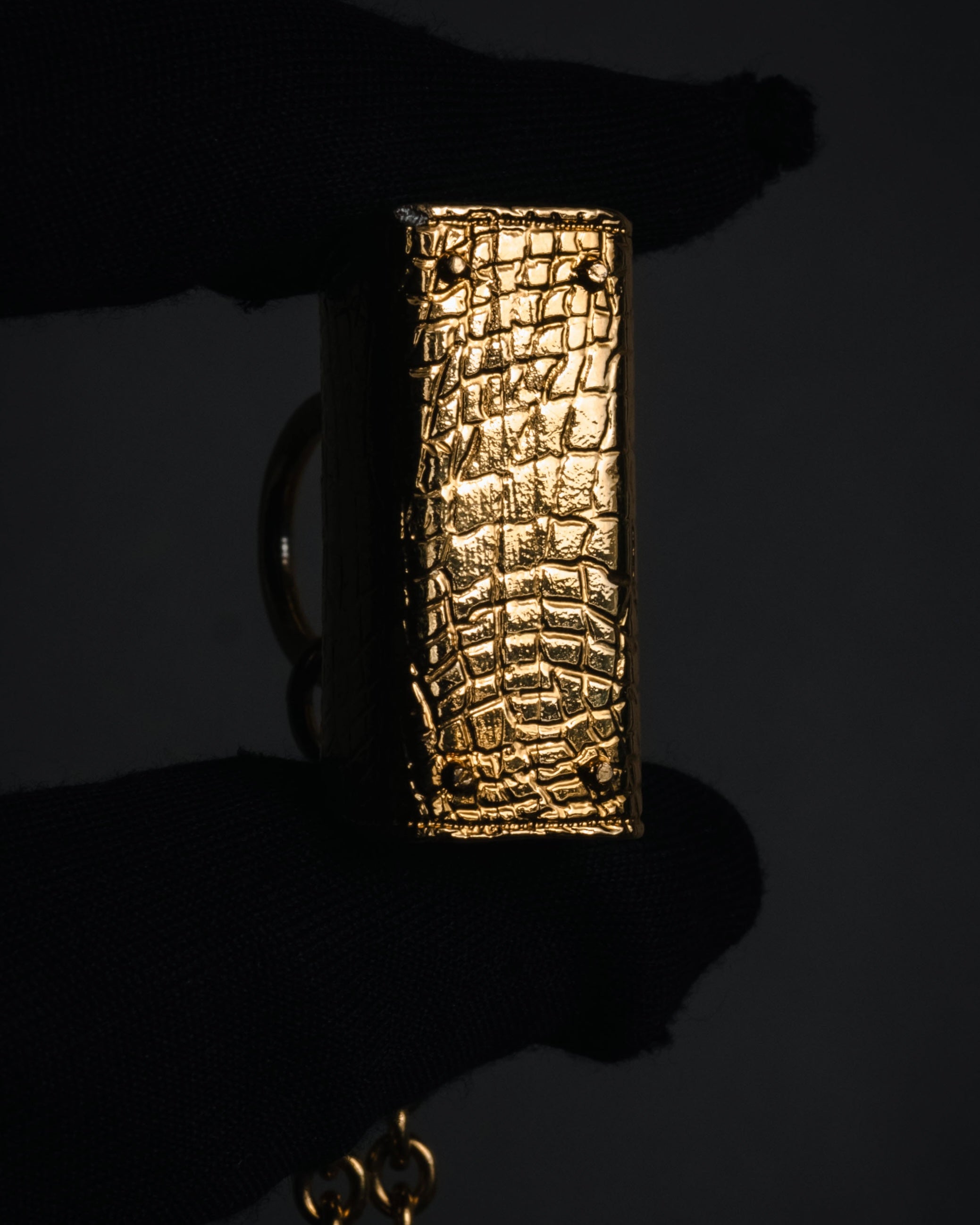 "Christian Dior" 80’s-90’s Miniature handbag motif gold charm