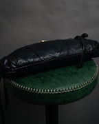 “GUCCI” 2007-2012 Crest emblem soft leather bag