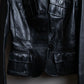 "BURBERRY" 100% cow leather Military pocket details short length jacket