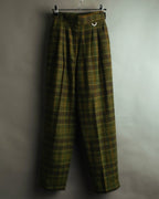 "Christian Dior" 80's-90's Wool plaid blouson and trousers set
