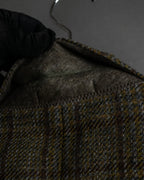 "BURBERRYS" Elbow patch design gun club check tweed jacket