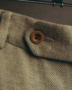 -SPECIAL- “HERMES” 80’s-90’s Herringbone linen suit set