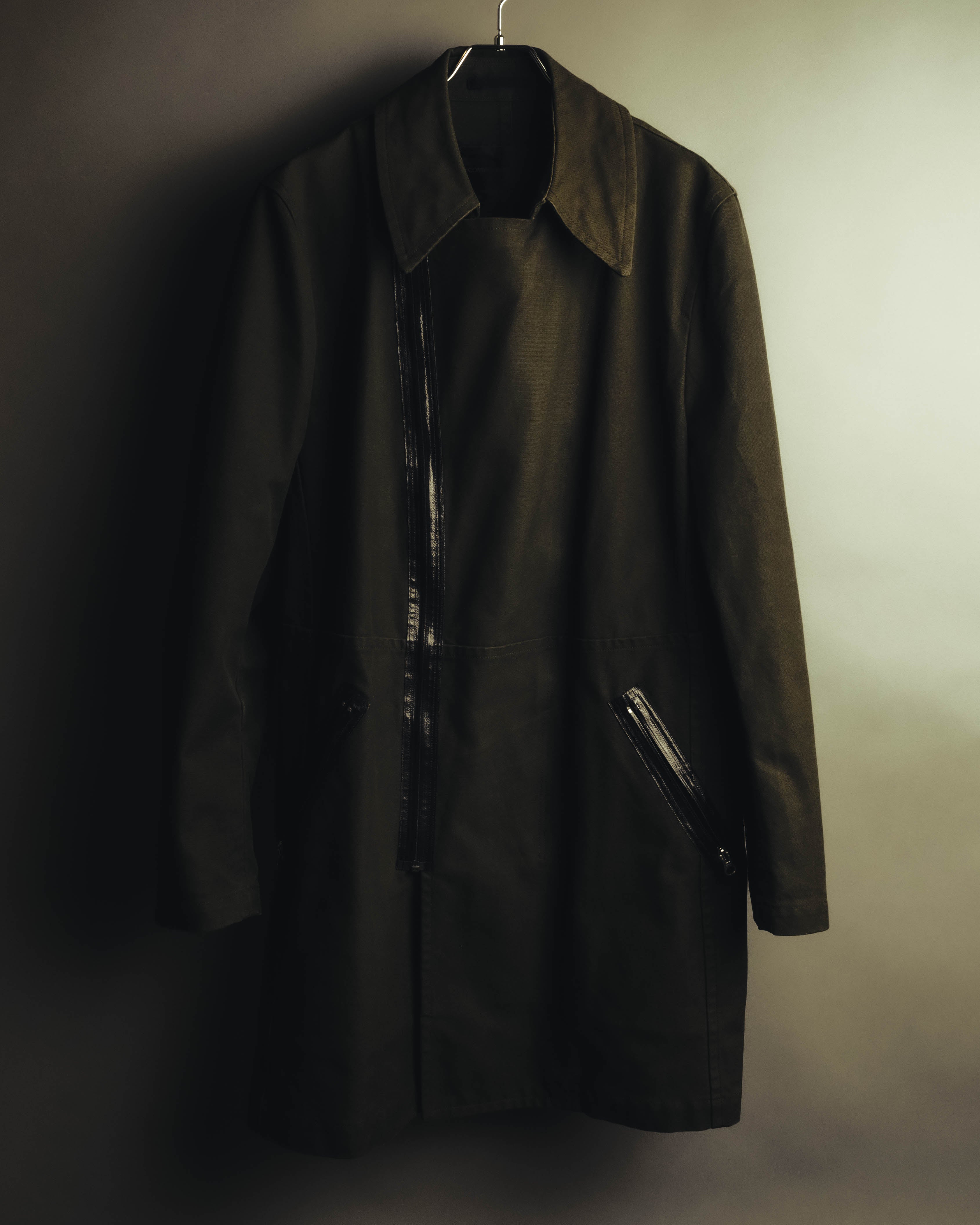 -SPECIAL- "COMME des GARÇONS HOMME" 03AW Asymmetric zip long coat