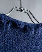 "PRADA" Fringe design box silhouette cardigan