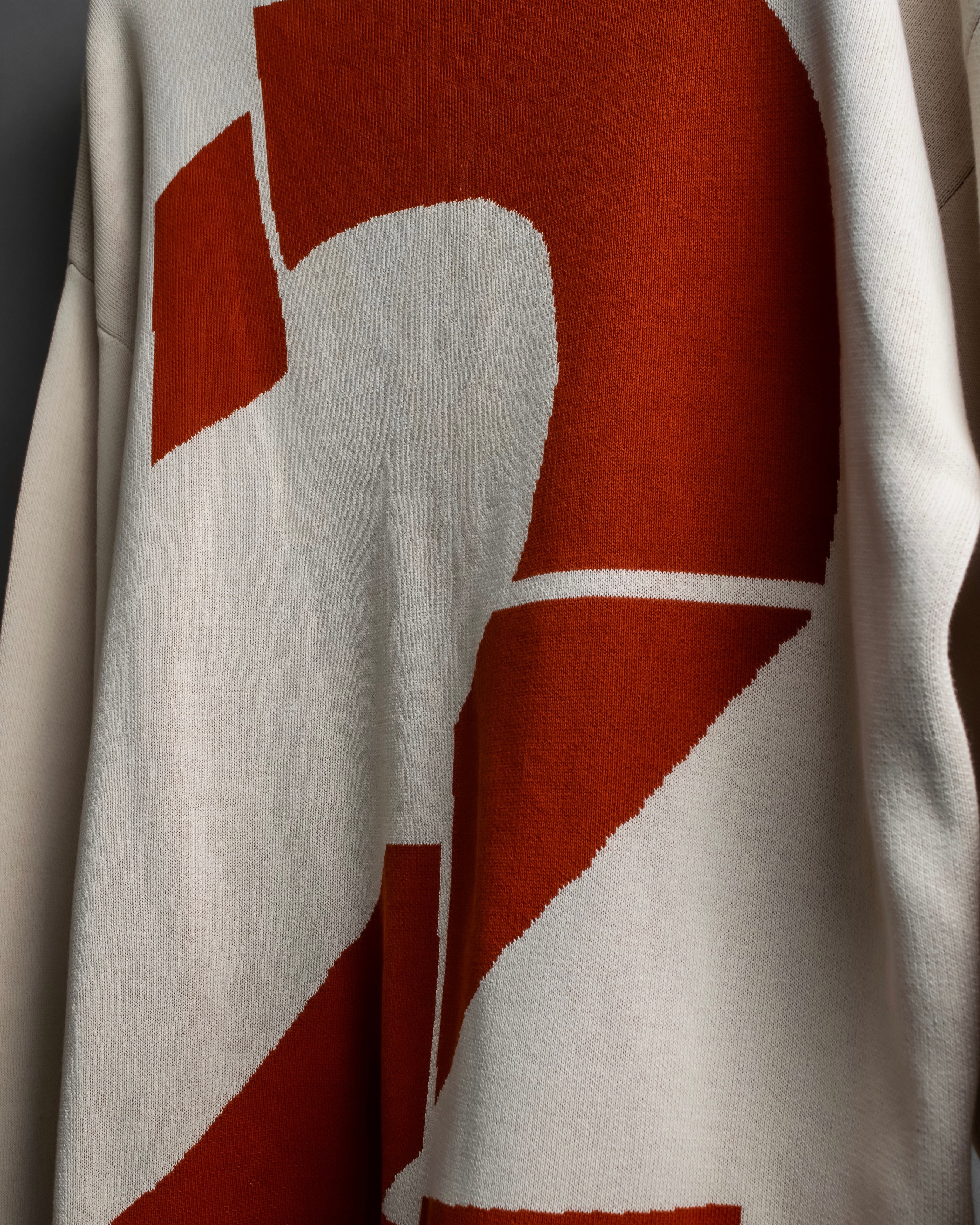 "Salvatore Ferragamo" 2 numbering graphic design intarsia knit