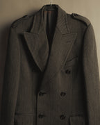 “GUCCI” Late 90’s-early 00’s military double breasted wool coat