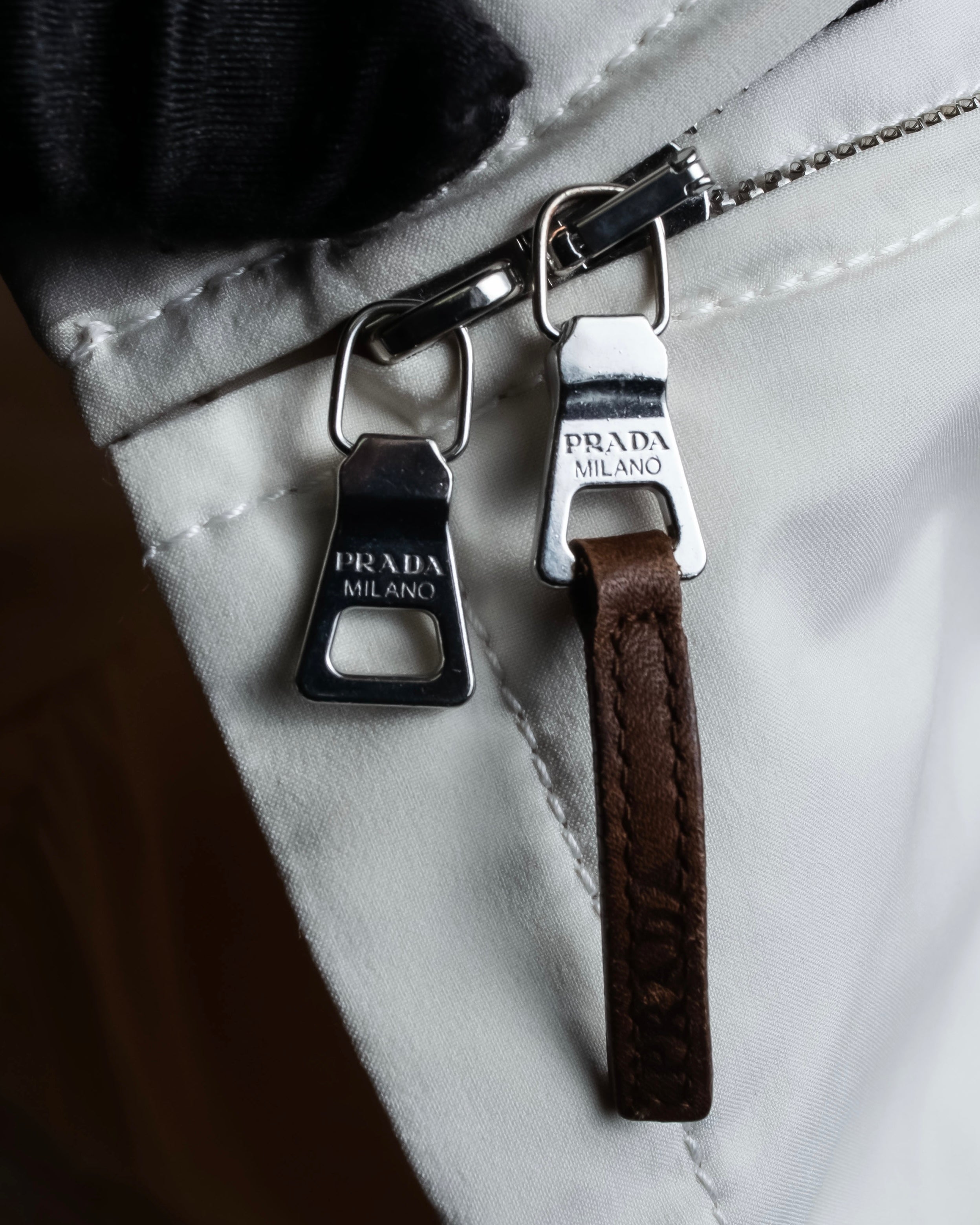 "PRADA SPORT" Double zipper hooded jacket