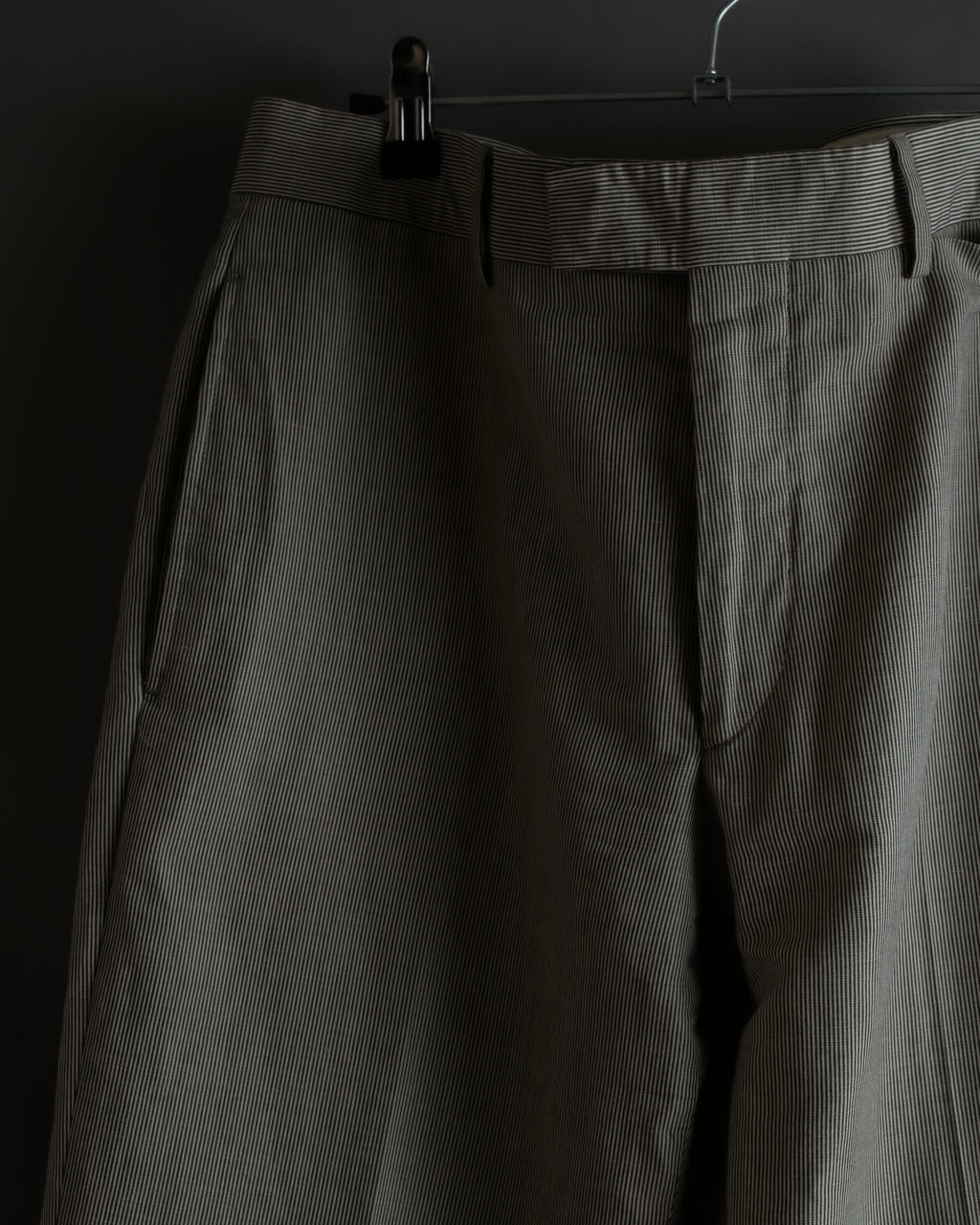 "HERMES" Cotton linen wide tapered slacks