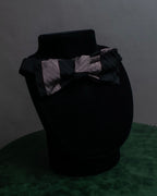 "DRIES VAN NOTTEN" Herringbone striped silk bow tie