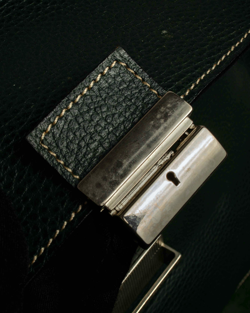 "E. MARINELLA Sottobraccio" Slide closure design 2way leather bag