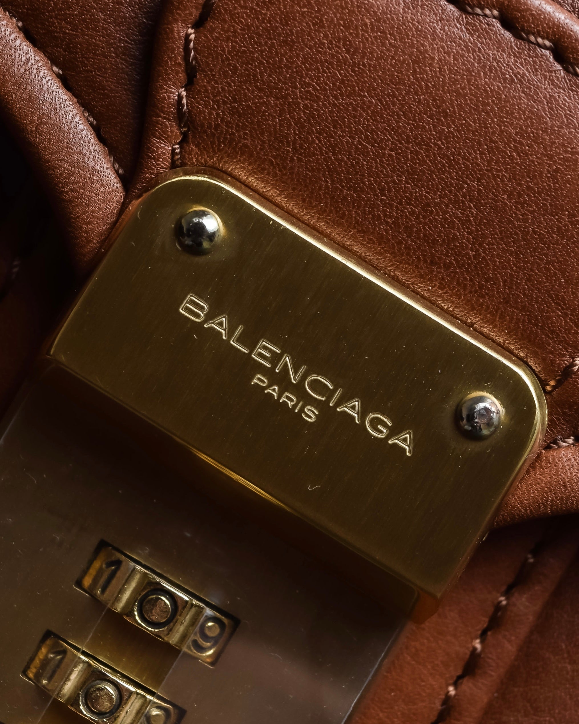 "BALENCIAGA" Water repellent flap square leather bag