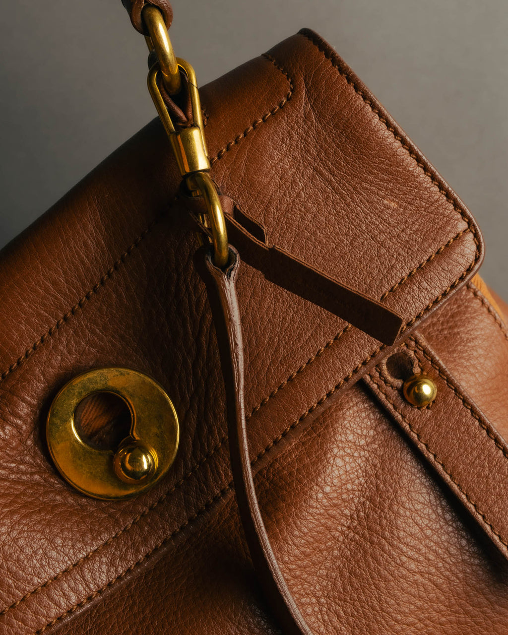 "Yves Saint Laurent" 00's-10's Structured leather shoulder bag
