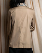 "BURBERRYS" Check reverse design short blouson