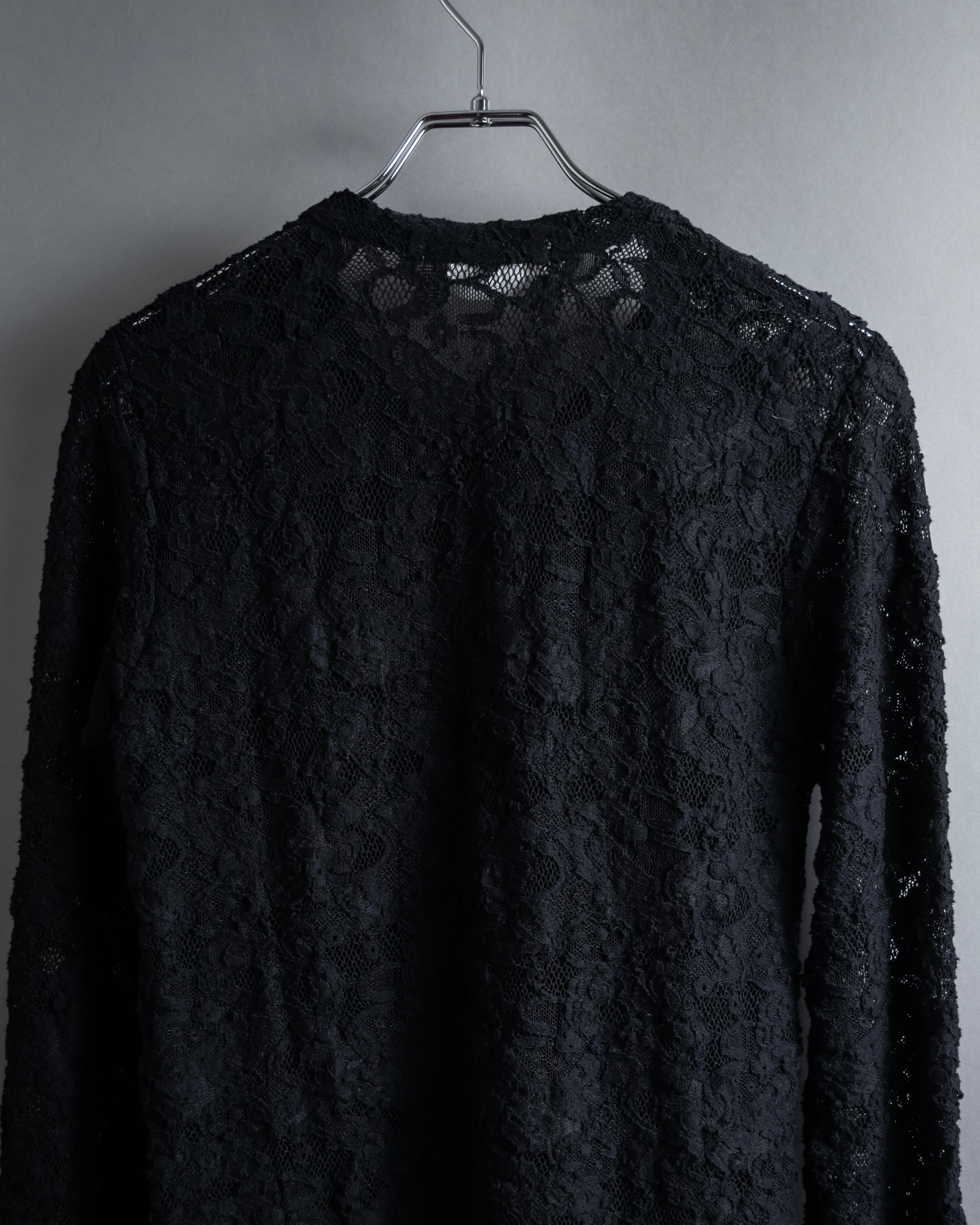 "COMME des GARCONS" 20SS Floral motif lace pullover