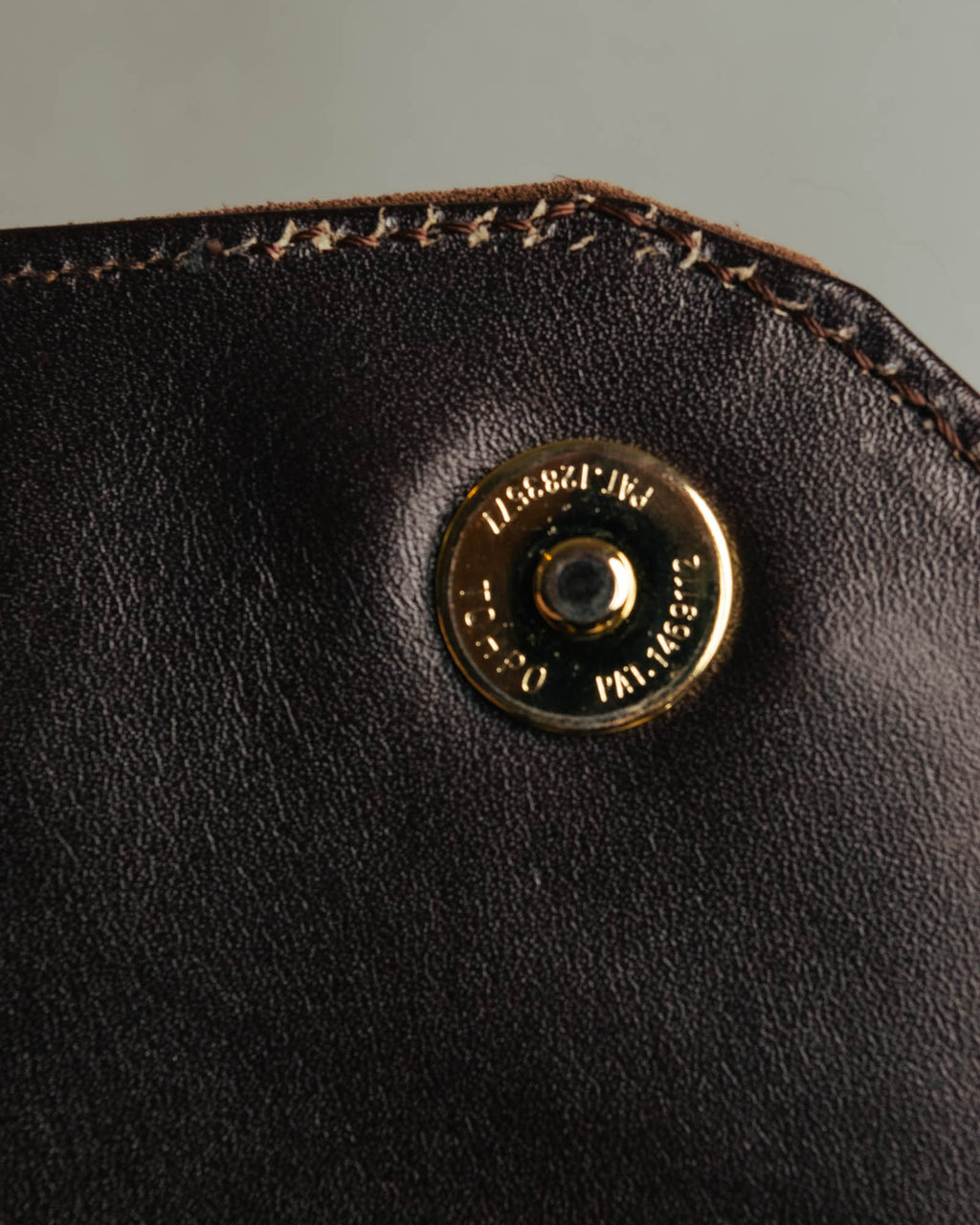 “LOEWE” 80’s-90’s Suede anagram chain shoulder bag