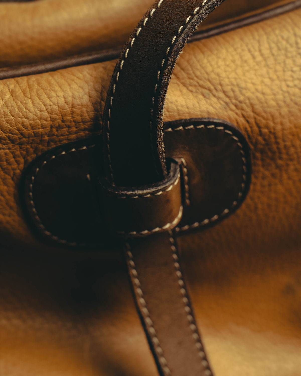 -SPECIAL- “LOEWE” 90’s Anagram embossed wide-opening leather boston bag