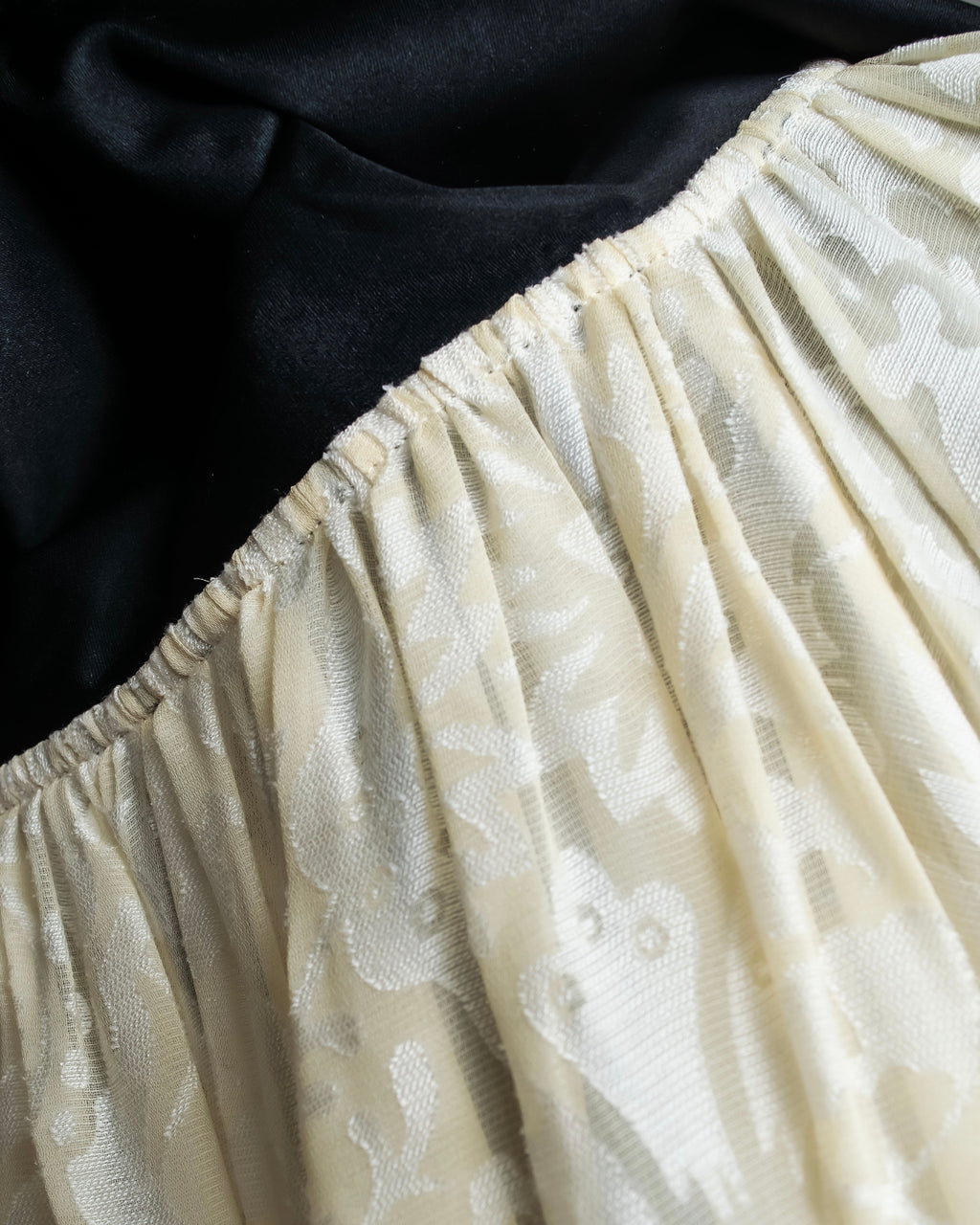 "Christian Dior" Jacquard balloon sleeve dress pullover