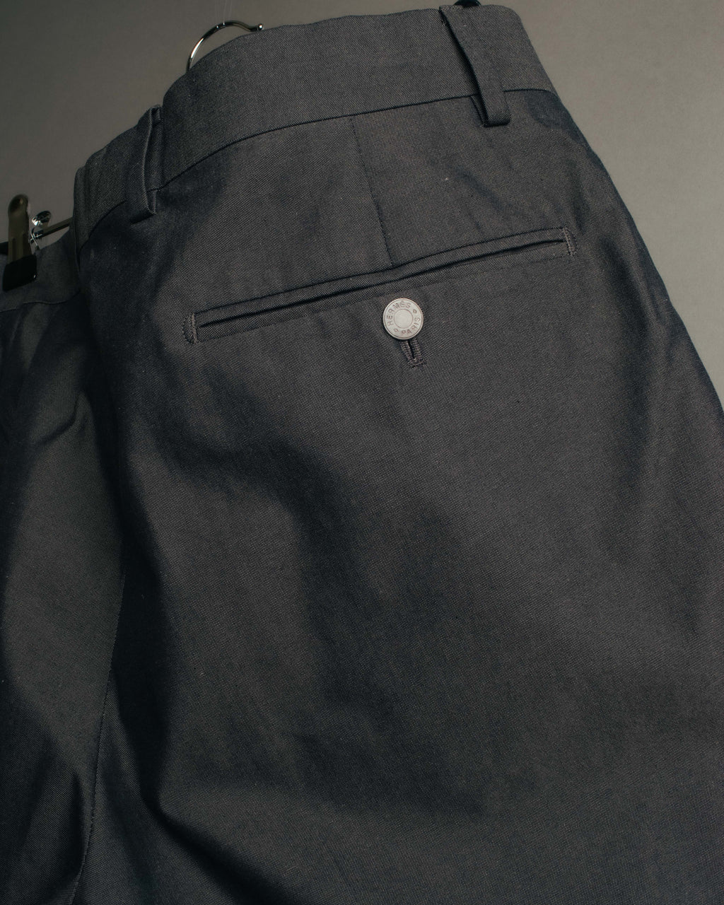 -SPECIAL- “HERMÈS” 1998-00’s Leather trimmed tailored trousers