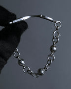 "GUCCI" Tennis racket motif silver bracelet