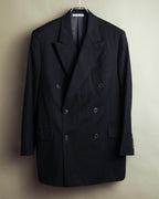 -SPECIAL- “Hermès” 80’s-90’s Super 120’s wool pinstripe double breasted setup