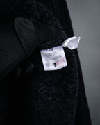 “Yves Saint Laurent” 90’s Textured diamond pattern cardigan