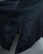 “Y’s COMPOSITION: SEE ATTACHED LABEL” Layered design multi buttons tail coat