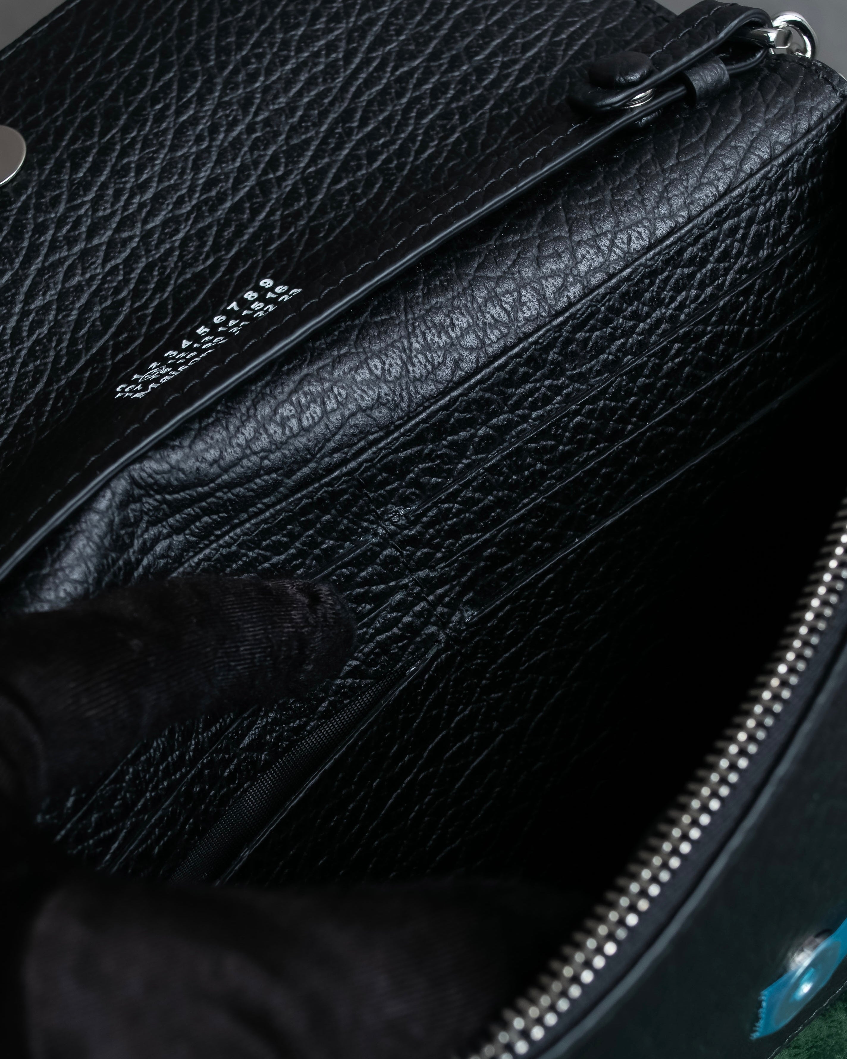 "MAISON MARGIELA" Grained leather chain wallet bag