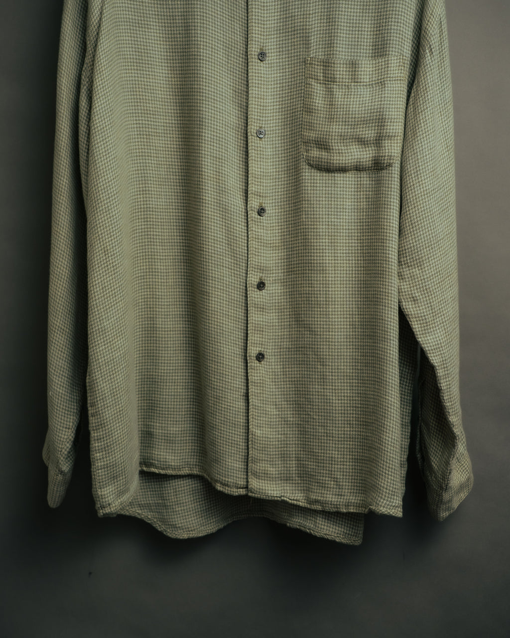-MOOD Vintage Collections-
90’s Houndstooth linen relaxed shirt