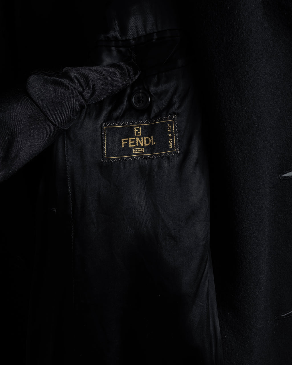 "FENDI" 80's-90's Classic cashmere long chester coat