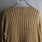 "MAISON MARGIELA" Ribbed drawcord cotton linen knit pullover