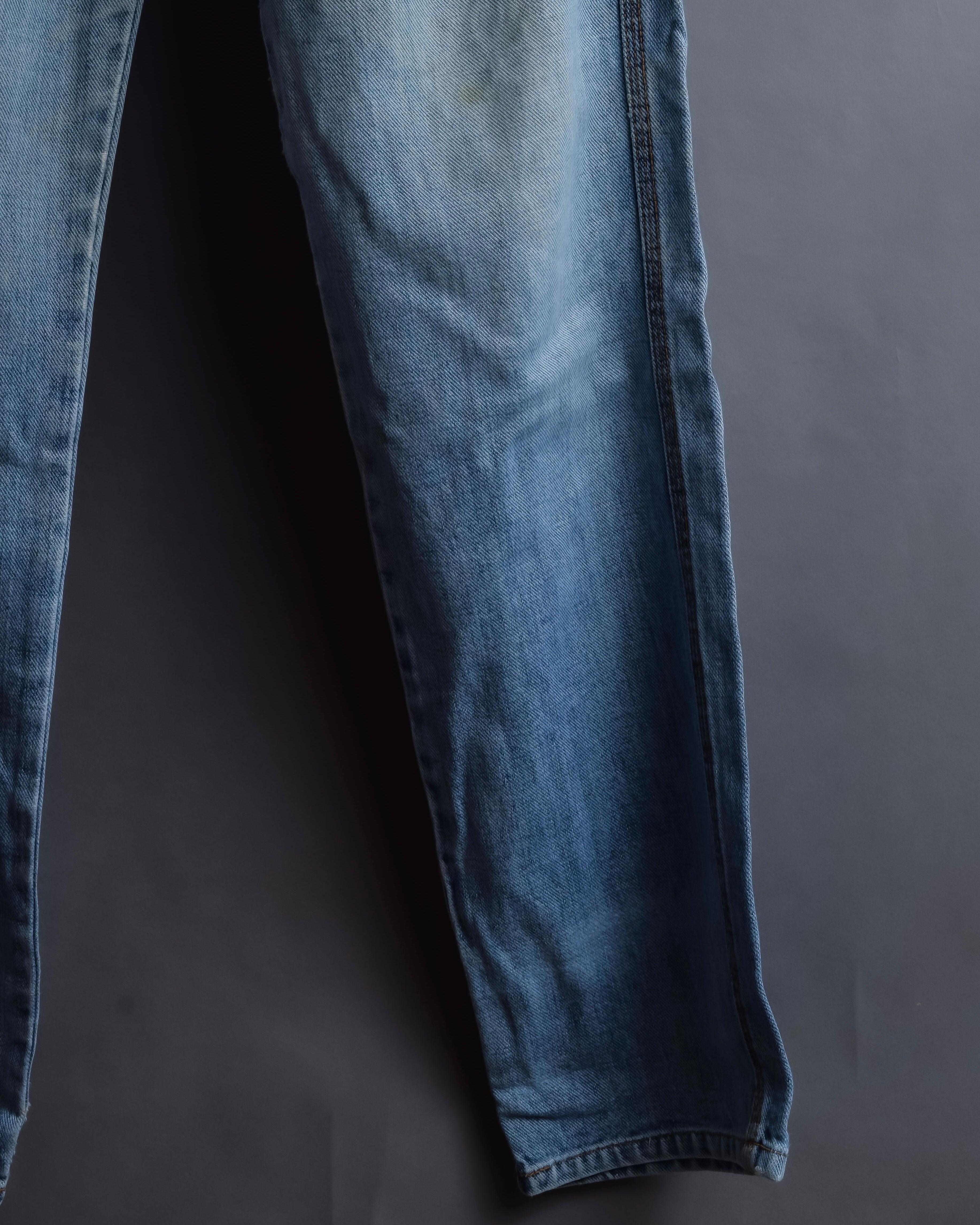 "JEAN PAUL GAULTIER JEANS" Beautiful fade button fly straight denim
