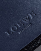 "LOEWE" Logo engraved bi-fold leather wallet