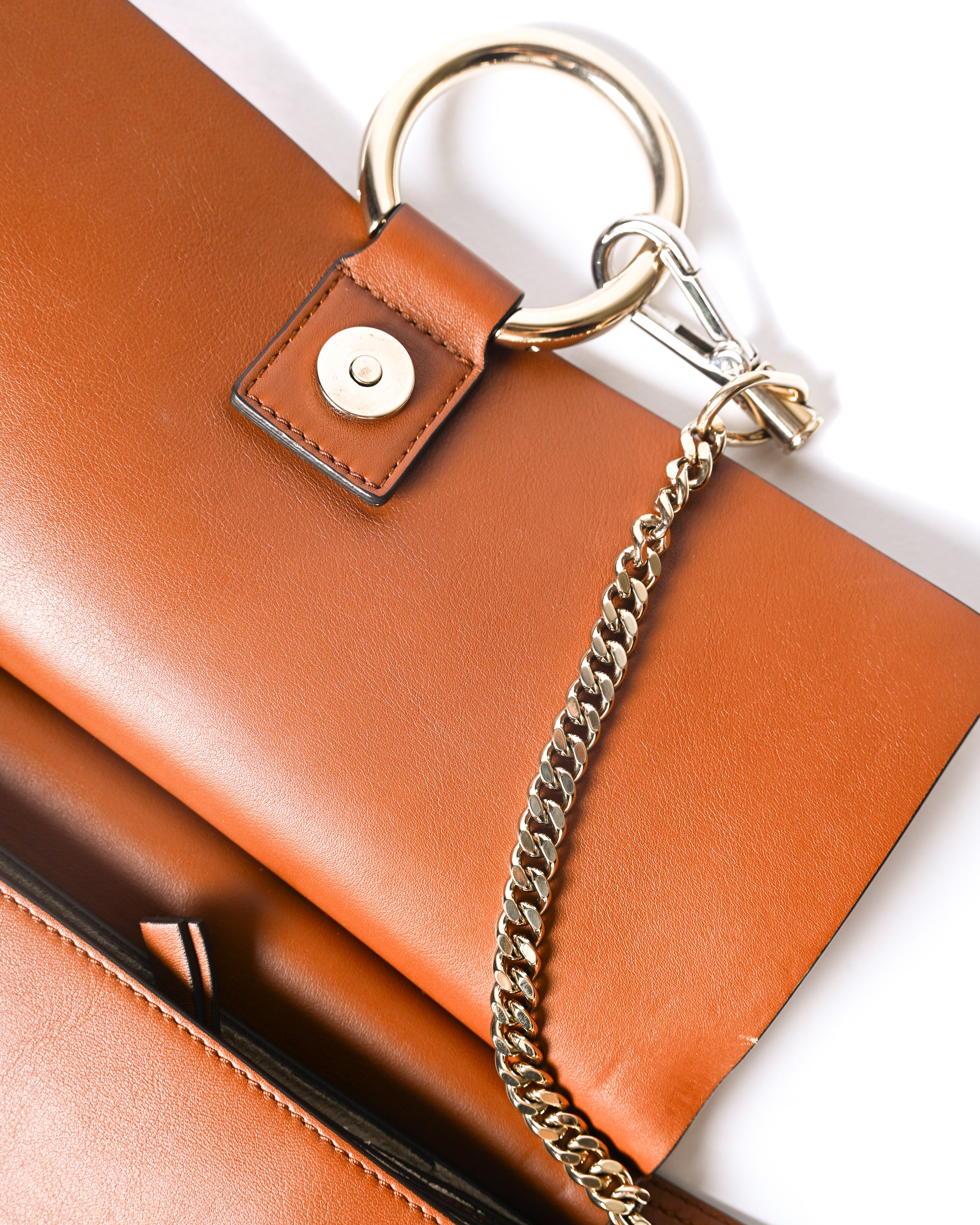 Chloe by Clare Waight Keller/ 2015 “Faye” Beautiful Suede Calf Skin Shoulder Bag Brown
