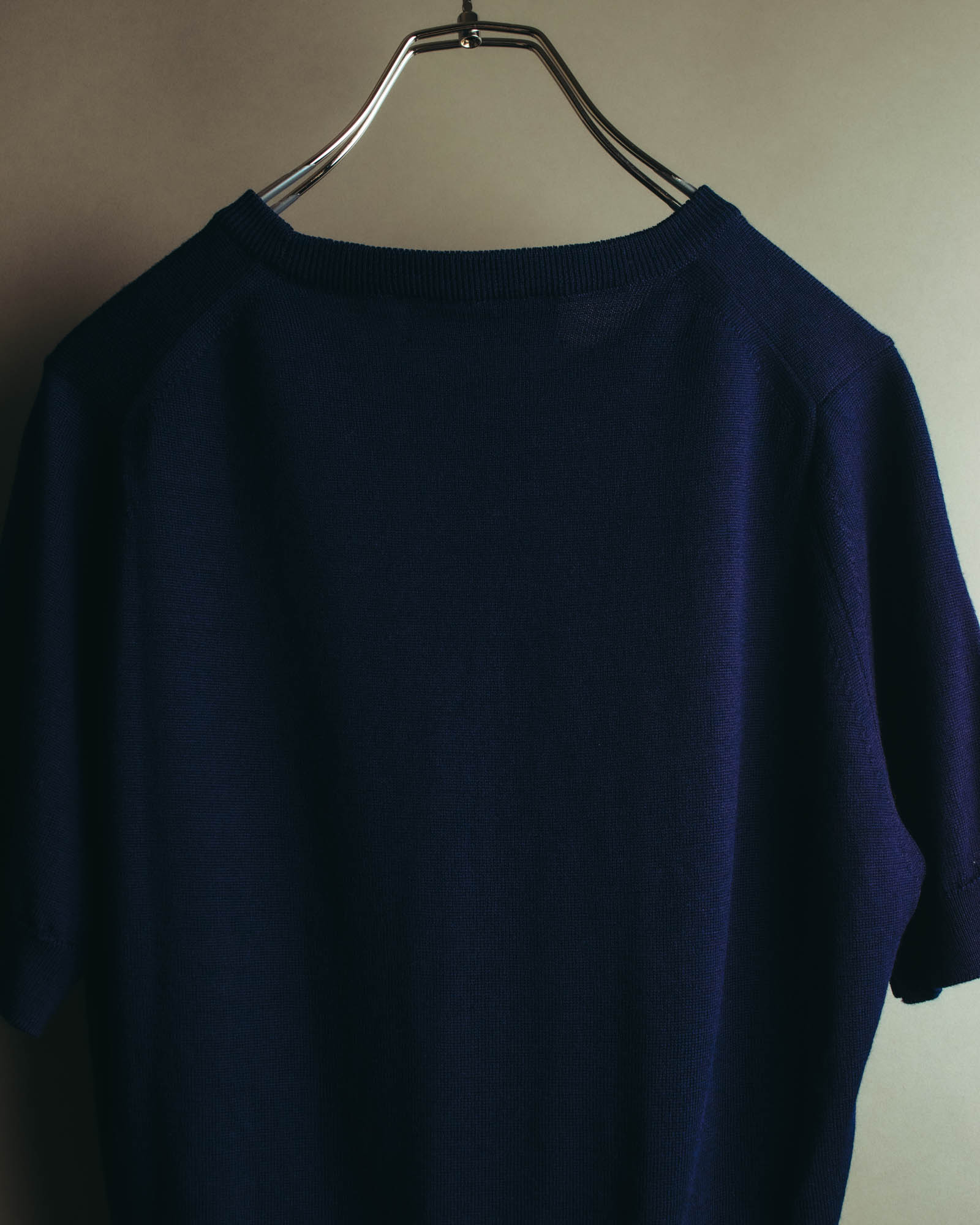 "JOHN SMEDLEY" 90's-00's Fine gauge short sleeve wool knit sweater