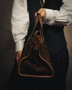 -SPECIAL- "GUCCI" 70's Micro GG suede turn-lock handbag