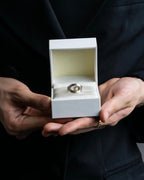 "DIOR" engraved silver ring