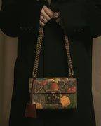 -SPECIAL- "GUCCI" Michele-era floral padlock design chain shoulder bag