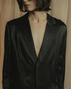 "Yohji Yamamoto +NOIR" 2005SS Rayon draping tailored jacket