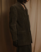 –SPECIAL– "ISSEY MIYAKE MEN" 98AW garment-pleated cotton tailoring set-up