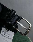 "BURBERRY" Equestrian Knight design leather belt