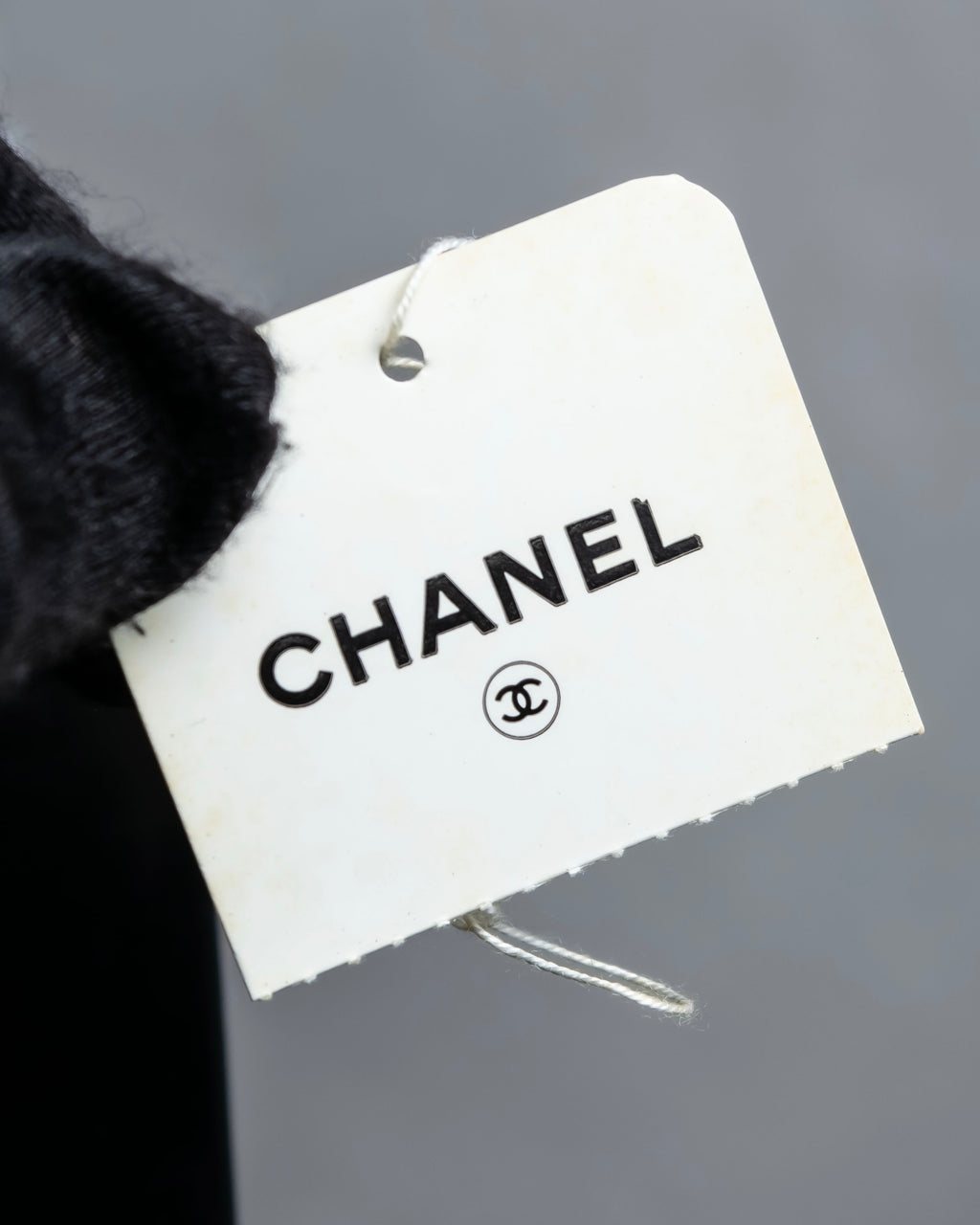 "CHANEL" Deep black camellia brooch