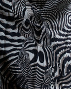 "HERMES" Zebra abstract print Carre 90 silk scarf